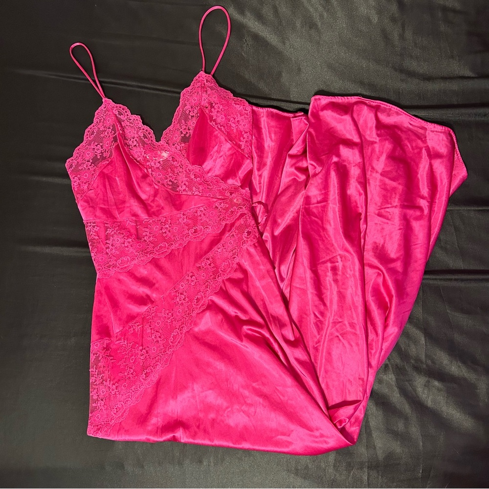 Kayser intimately yours silk long vintage lingerie dress